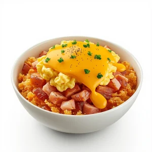 Full Menu 42 Waffle House Ham, Egg & Cheese Hashbrown Bowl