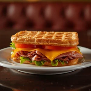 Angus Burgers & Sandwiches Menu 13 Waffle house Ham & Cheese Sandwich