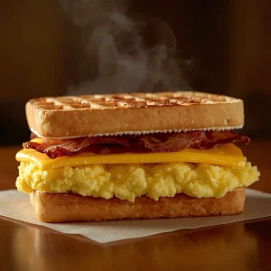 Texas Bacon Egg Cheese Melt Waffle house menu