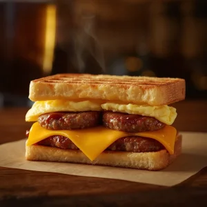 Texas Sausage Egg Cheese Melt Waffle house menu 1